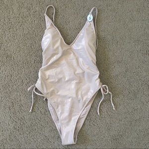 Gold One Piece Bathing Suit